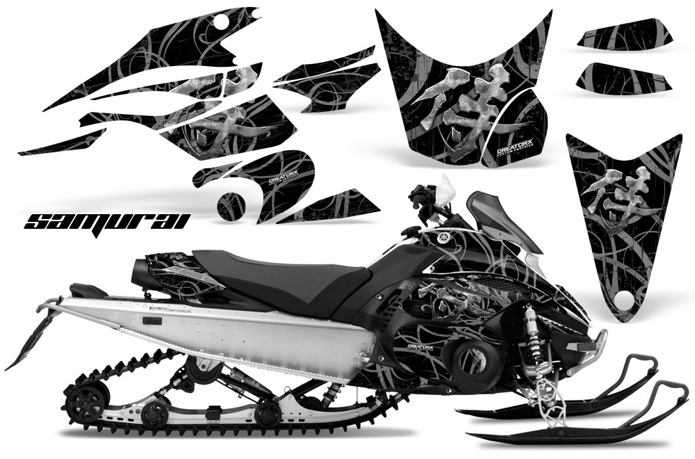 Yamaha FX Nytro 2010 Graphics Kit Samurai Silver Black